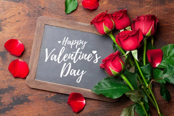 Tarjeta Felicitación Del Día San Valentín Con Ramo Flores Color — Foto de Stock