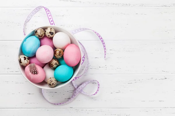 Easter eggs in bowl — Stock Photo, Image