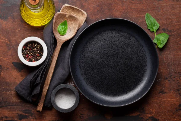 Cooking utensils and spices — Stock Photo, Image