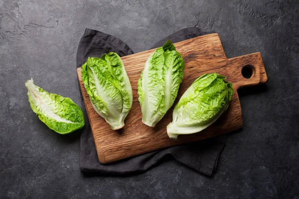 Mini Salada Alface Romaine Mesa Cozinha Pedra — Fotografia de Stock