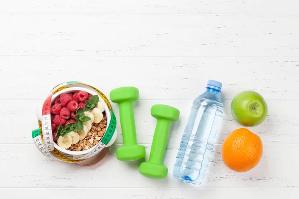 Concepto de alimentación saludable y fitness — Foto de Stock