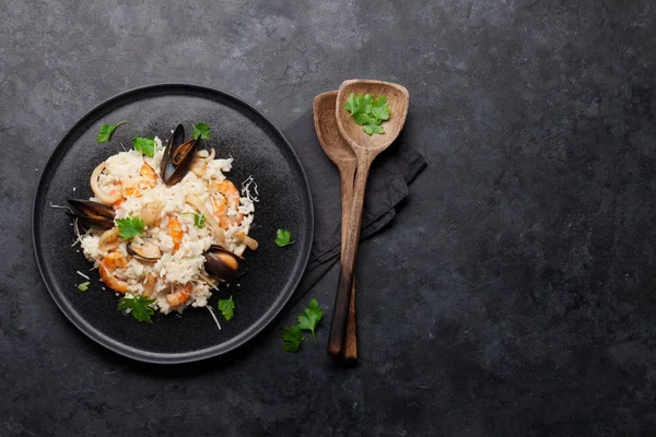 Delicious seafood risotto — Stock Photo, Image