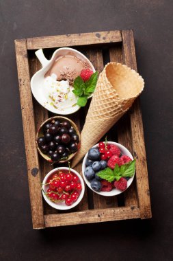 Böğürtlenli dondurma.