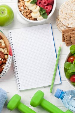 Sağlıklı gıda ve spor konsepti