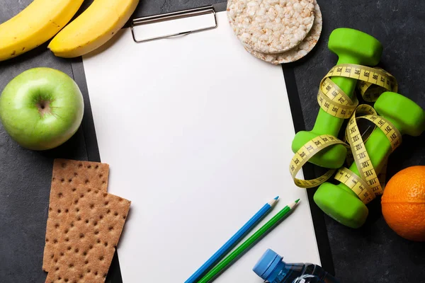 Concepto de fitness y comida saludable —  Fotos de Stock