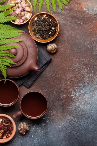 Ört-och frukt torrt te — Stockfoto
