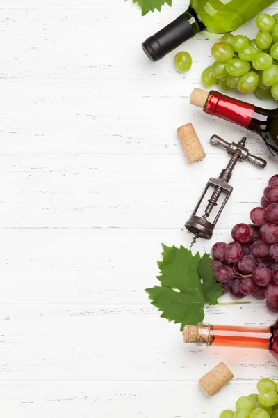 Vinho e uva diversos — Fotografia de Stock