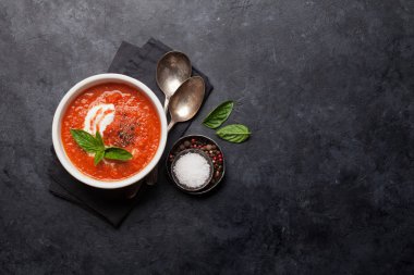 soğuk gazpacho çorbası