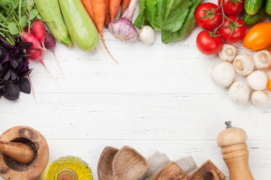 Çeşitli ham organik sebze