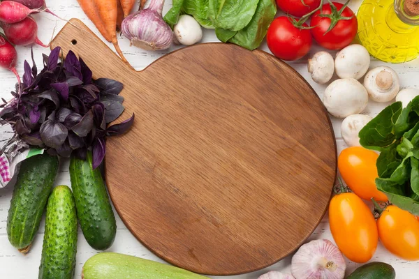 Culinária de vegetais orgânicos crus sortidos — Fotografia de Stock