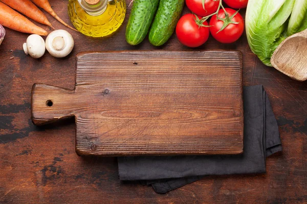 Assorted raw organic vegetables cooking — Stock Photo, Image