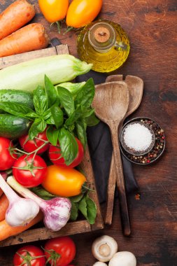 Çeşitli ham organik sebze