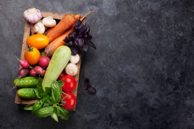 Çeşitli ham organik sebze