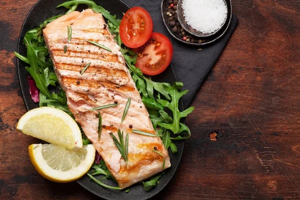 Grilled salmon fish fillet — Stock Photo, Image