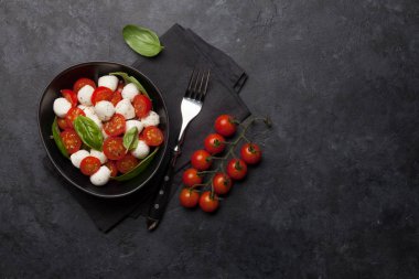 Taze klasik caprese salatası
