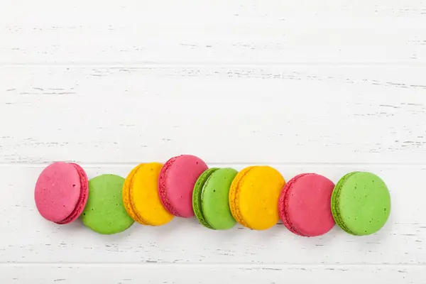 Kuchen Macaron oder Makronen Bonbons — Stockfoto