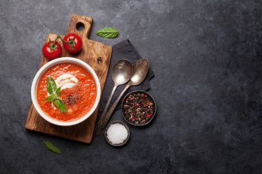 soğuk gazpacho çorbası