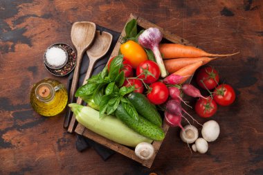 Çeşitli ham organik sebze