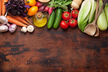 Çeşitli ham organik sebze