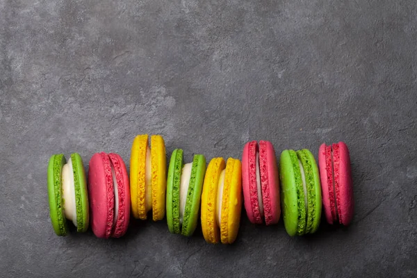 Kuchen Macaron oder Makronen Bonbons — Stockfoto