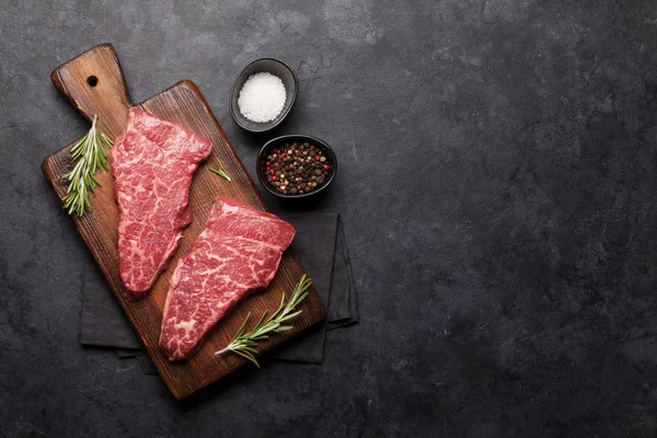 Mramorovaný hovězí steak — Stock fotografie