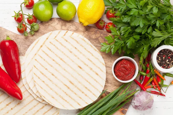 Mexican tacos cooking — Stock Photo, Image