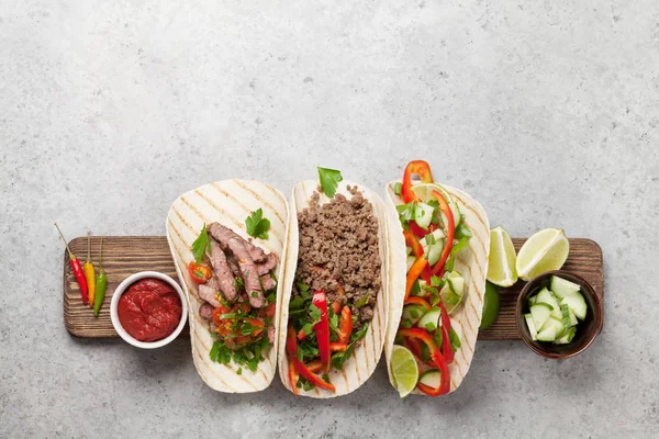 Meksykańskie tacos — Zdjęcie stockowe