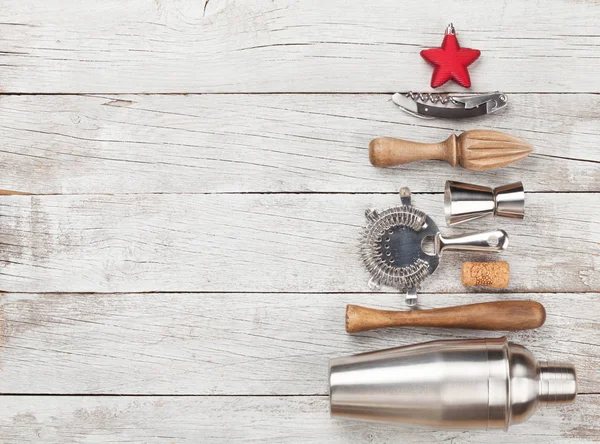 Cocktail utensils. Set of bar tools — Stock Photo, Image