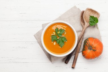 Balkabağı çorbası.