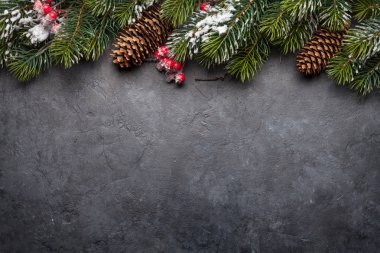 Noel kartı köknar ağacı