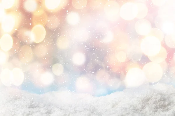 Рождественские Открытки Снегом Фоне Боке Копировать Место Ваших Поздравлений Рождество — стоковое фото