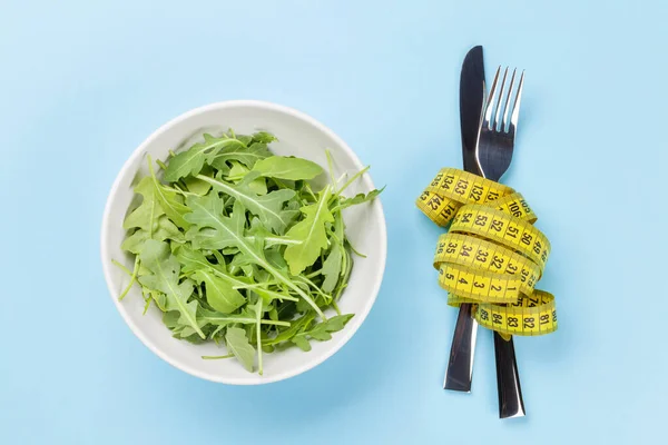 健康食品と減量の概念 ダイエットとフィットネス 最上階平面 — ストック写真