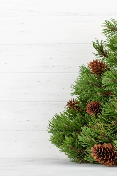 クリスマスグリーティングカードモミの木とあなたの夏の挨拶のためのスペース — ストック写真