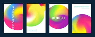 Sıvı renk küme kapsıyor. Sıvı şekiller kompozisyon. Fütüristik tasarım poster. Eps10 vektör.