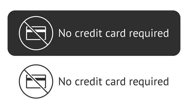 Pas Besoin Cartes Crédit Conseils Benners Modèles Icônes Carte Crédit — Image vectorielle