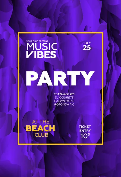 Web banner veya baskı poster yaz plaj partisi için. kulüp ve parti promosyon ve reklam için büyük kavram. vektör çizim vektör arka plan