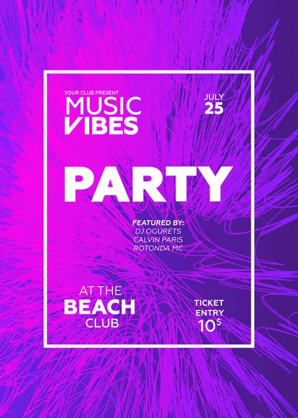 Web Banner Print Poster Summer Beach Party Great Concept Club — Stock Vector