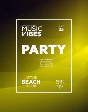 Gece kulübü için parti poster. Yaz Partisi için davetiye şablon. Modern mermer el ilanı tasarımı. Trance, Deep house, elektronik, sessiz parti. Eps10 vektör şablonu.
