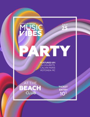 Gece parti sanat olay promosyon afiş şablonu. Astract akışı fiber etkisi arka plan. Gu gece bayanlar gecesi, karaoke partisi, derin trance müzik. Arka plan. 