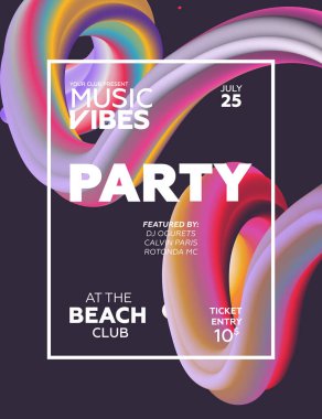 Gece parti sanat olay promosyon afiş şablonu. Astract akışı fiber etkisi arka plan. Gu gece bayanlar gecesi, karaoke partisi, derin trance müzik. Arka plan. 