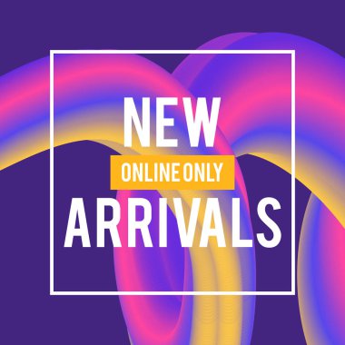 Reklam özel teklifler için Satılık web şablonu afiş. Sıvı renkleri farklı formları içinde. Yeni gelenler kavramı Internet için sahil yolu saklar. Yeni gelenler afiş web. Soyut şekli arka plan.