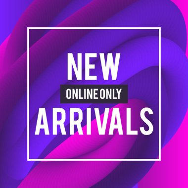 Reklam özel teklifler için Satılık web şablonu afiş. Sıvı renkleri farklı formları içinde. Yeni gelenler kavramı Internet için sahil yolu saklar. Yeni gelenler afiş web. Arka plan. 