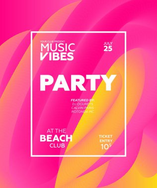 Gece parti sanat olay promosyon afiş şablonu. Parlayan fiber etkisi arka plan. Gu gece bayanlar gecesi, karaoke partisi, derin trance müzik. 