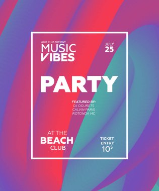 Gece parti sanat olay promosyon afiş şablonu. Parlayan fiber etkisi arka plan. Gu gece bayanlar gecesi, karaoke partisi, derin trance müzik. 