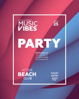 Gece parti sanat olay promosyon afiş şablonu. Parlayan fiber etkisi arka plan. Gu gece bayanlar gecesi, karaoke partisi, derin trance müzik. 