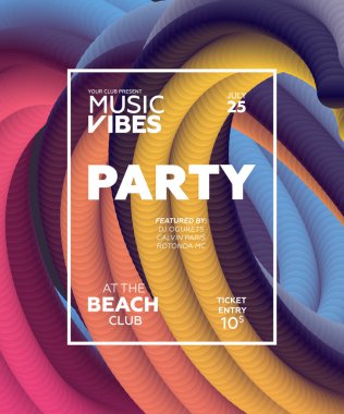 Gece parti sanat olay promosyon afiş şablonu. Parlayan fiber etkisi arka plan. Gu gece bayanlar gecesi, karaoke partisi, derin trance müzik. 