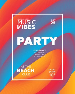 Gece parti sanat olay promosyon afiş şablonu. Parlayan fiber etkisi arka plan. Gu gece bayanlar gecesi, karaoke partisi, derin trance müzik. 