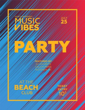 Gece kulübü için parti poster. Yaz Partisi için davetiye şablon. Modern mermer el ilanı tasarımı. Trance, Deep house, elektronik, sessiz parti. Eps10 vektör şablonu.