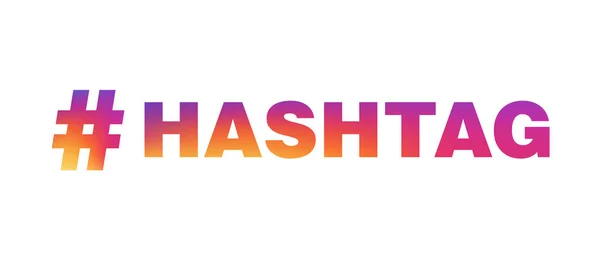 Hashtag Zoals Pictogrammen Vintage Afbeelding Geschilderd Kleuren Van Regenboog Vervagen — Stockvector