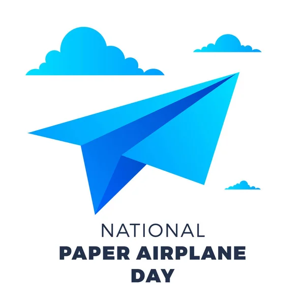 Papier-vliegtuig-dag kopie — Stockvector